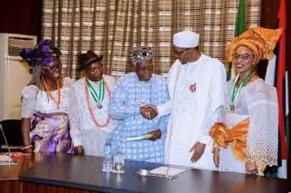 Buhari hosts 2016 winners Of Nigeria National Merit Award (Photos)